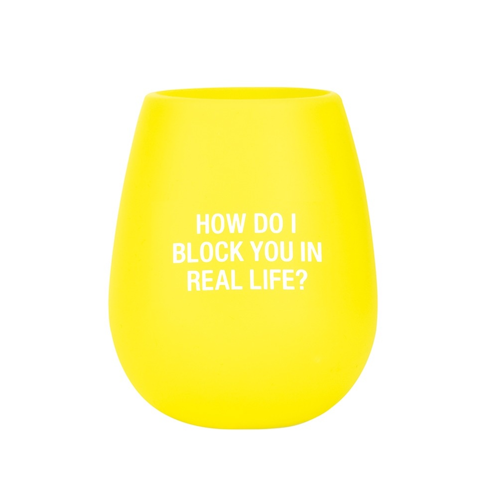 About Face Block You Silicone Wine Cup 12.5oz