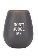 About Face Don't Judge Silicone Wine Cup 12.5oz