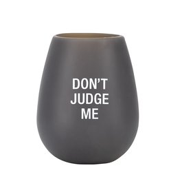 About Face Don't Judge Silicone Wine Cup 12.5oz