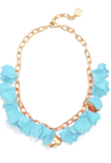 Zenzii Matte & Metal Petal Collar Necklace