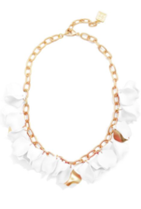 Zenzii Matte & Metal Petal Collar Necklace