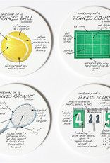 Dishique Tennis Coasters Set of 4
