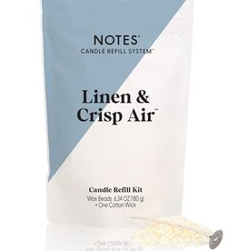 NOTES Sustainable Candle Refill Kit Linen & Crisp Air