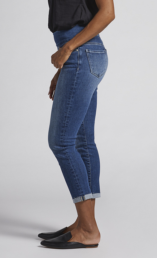 Jag Amelia Mid Rise Slim Ankle Pull-On Jeans Kodiak Blue