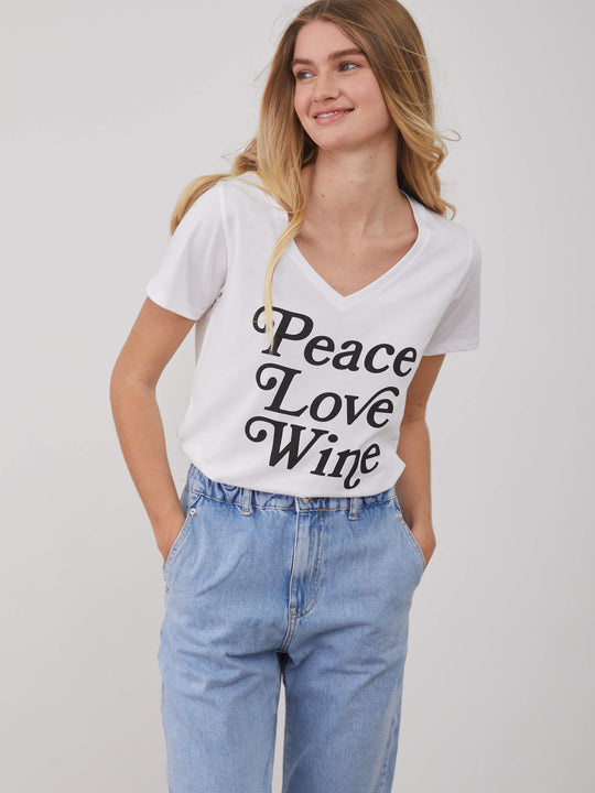 South Parade Viola Tee Peace Love Wine