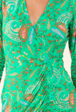Hale Bob Jasmine Draped Dress Emerald