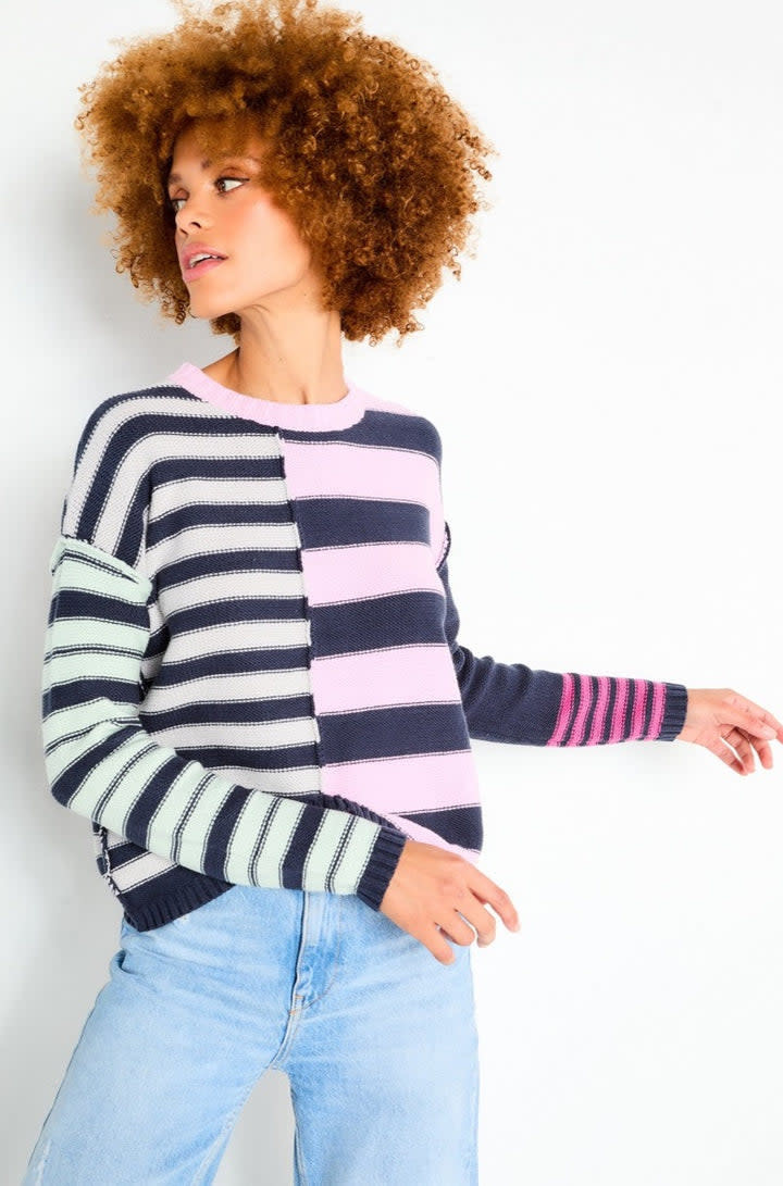 Lisa Todd Whats Your Stripe Sweater Ink Combo