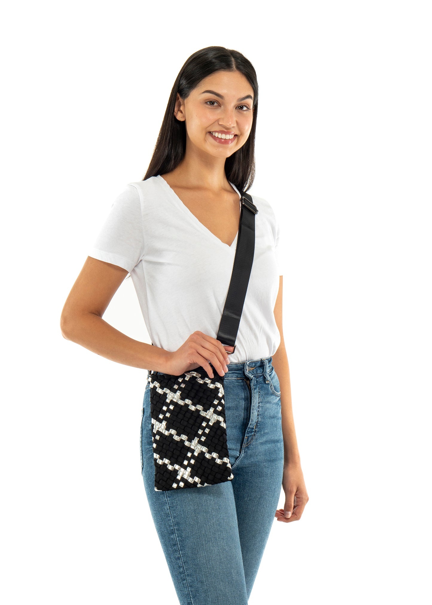 Haute Shore Woven Denim Camera Bag Crossbody