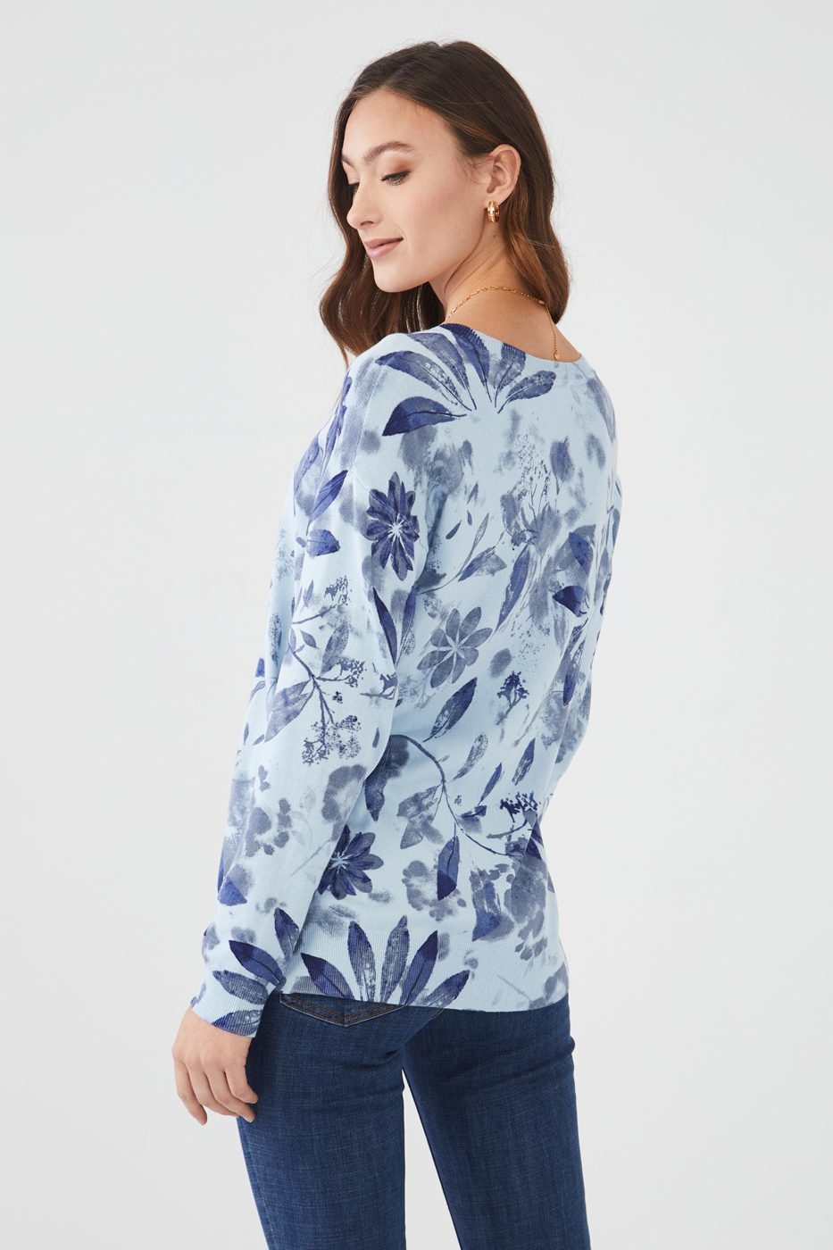 French Dressing Indigo Floral Top
