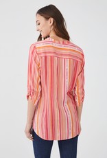 French Dressing Smock Detail Stripe Shirt