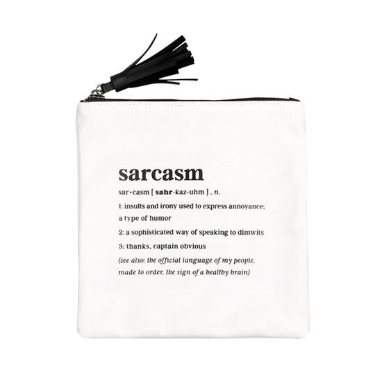 About Face Sarcasm Cosmetic Bag