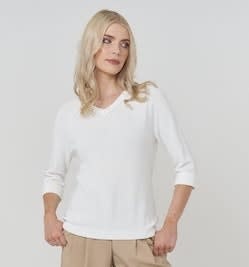 Edinburgh Knits Shaker Sweater Optic white