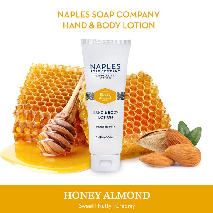 Naples Soap Co. Honey Almond Hand & Body Lotion 3.4 oz