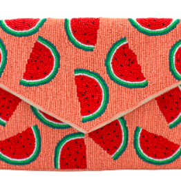 Watermelon Beaded Clutch