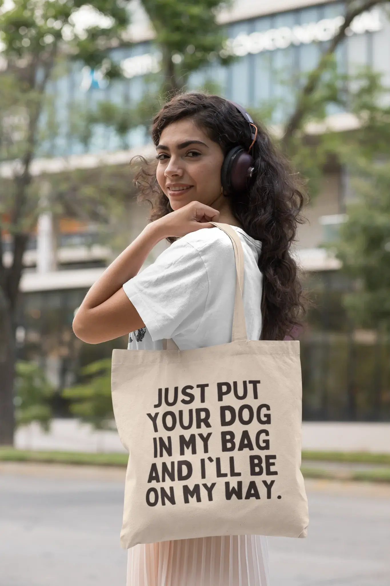 Buffalovely Dognapping Cotton Tote Bag