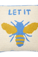 Two's Company Bee Embroidery Pillow
