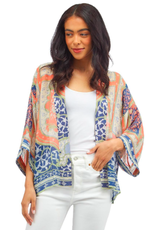 Two's Company Indian Summer Short Kimono Blue One Size