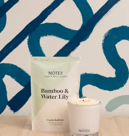NOTES Sustainable Candle Refill Kit Bamboo & Waterlily
