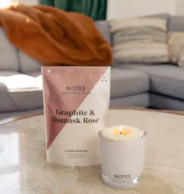 NOTES Sustainable Candle Refill Kit Graphite & Damask Rose