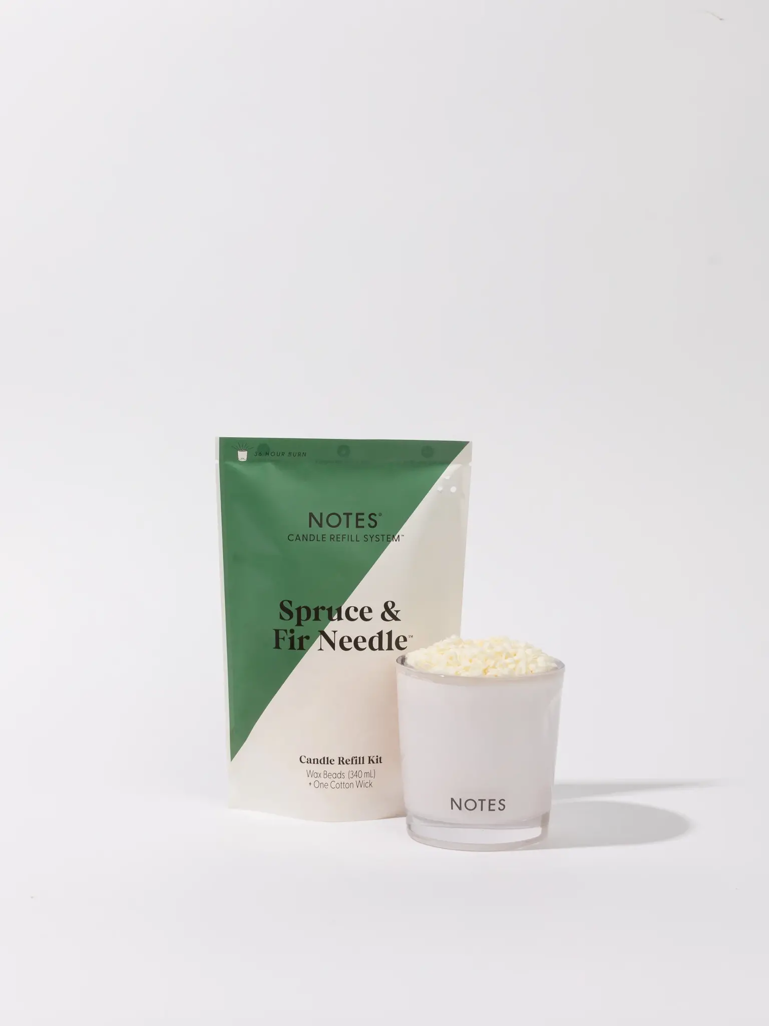 NOTES Sustainable Candle Refill Kit Spruce & Fir Needle