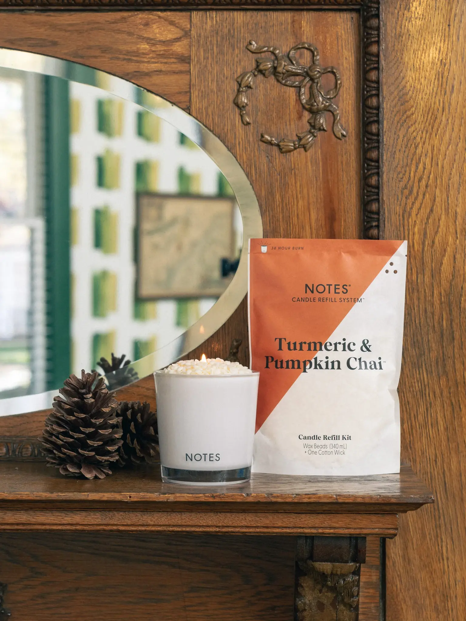 NOTES Sustainable Candle Refill Kit Turmeric & Pumpkin Chai