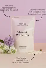 NOTES Sustainable Candle Refill Kit Violet & White Iris