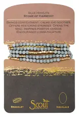 Scout Curated Wears Wrap Bracelet/Necklace Blue Howlite