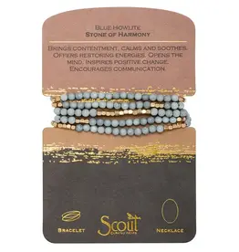 Scout Curated Wears Wrap Bracelet/Necklace Blue Howlite