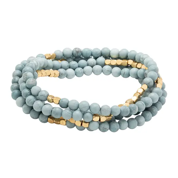 Scout Curated Wears Wrap Bracelet/Necklace Blue Howlite