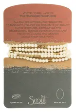 Scout Curated Wears Wrap Bracelet/Necklace White Fossil Jasper