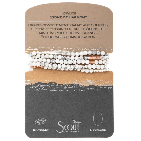 Scout Curated Wears Wrap Bracelet/Necklace Howlite