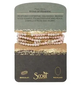 Scout Curated Wears Wrap Bracelet/Necklace Pink Opal