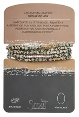 Scout Curated Wears Wrap Bracelet/Necklace Dalmatian Jasper