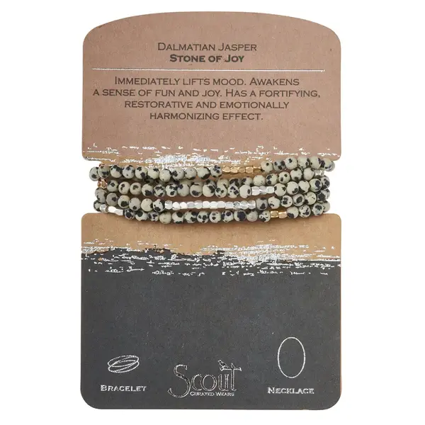 Scout Curated Wears Wrap Bracelet/Necklace Dalmatian Jasper