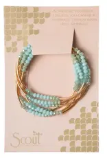 Scout Curated Wears Wrap Bracelet/Necklace Turquoise/Gold