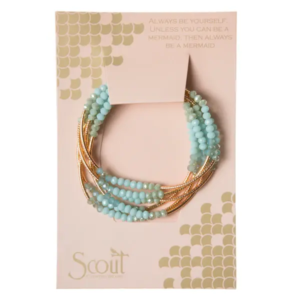 Scout Curated Wears Wrap Bracelet/Necklace Turquoise/Gold