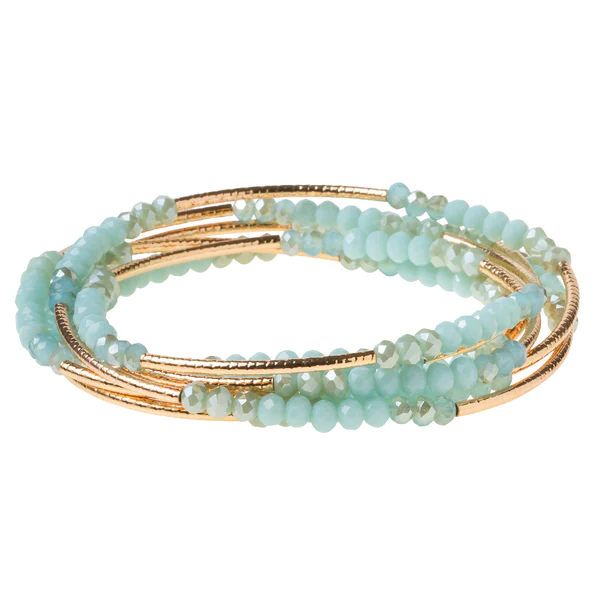 Scout Curated Wears Wrap Bracelet/Necklace Turquoise/Gold
