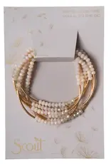 Scout Curated Wears Wrap Bracelet/Necklace Ivory/Gold