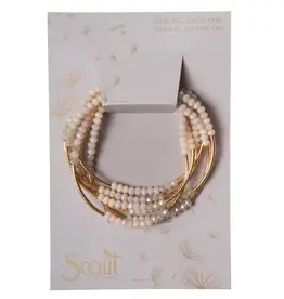 Scout Curated Wears Wrap Bracelet/Necklace Ivory/Gold