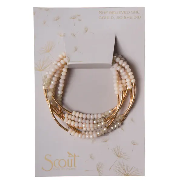 Scout Curated Wears Wrap Bracelet/Necklace Ivory/Gold