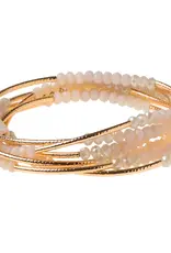 Scout Curated Wears Wrap Bracelet/Necklace Ivory/Gold