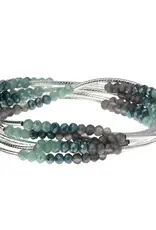 Scout Curated Wears Wrap Bracelet/Necklace Marine/Silver
