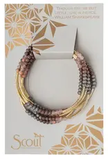 Scout Curated Wears Wrap Bracelet/Necklace Tri Tone/Gold