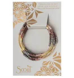 Scout Curated Wears Wrap Bracelet/Necklace Tri Tone/Gold