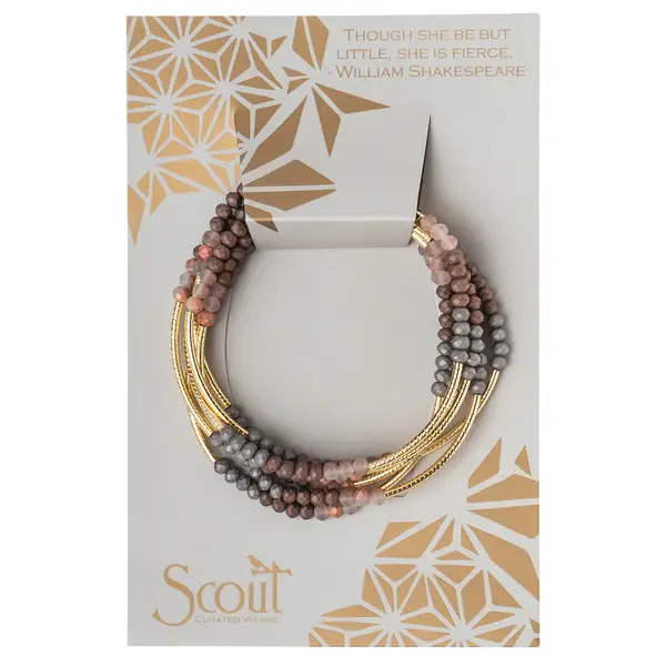 Scout Curated Wears Wrap Bracelet/Necklace Tri Tone/Gold