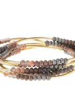 Scout Curated Wears Wrap Bracelet/Necklace Tri Tone/Gold