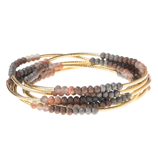 Scout Curated Wears Wrap Bracelet/Necklace Tri Tone/Gold