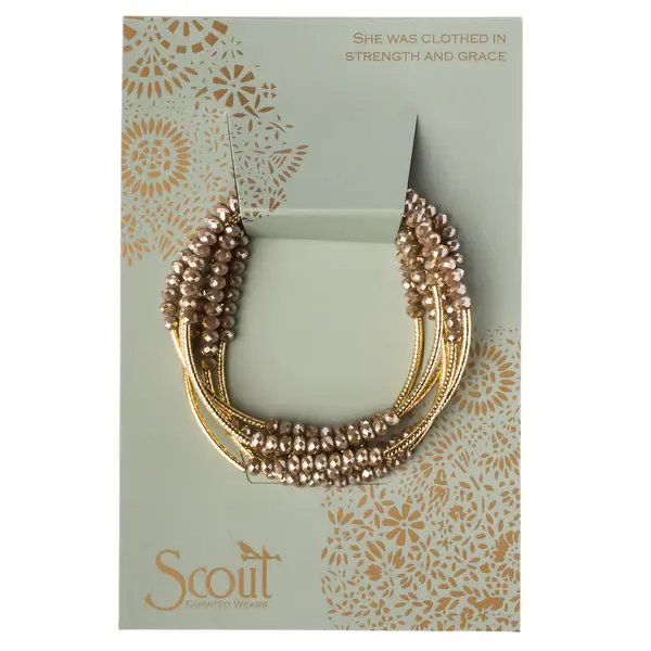 Scout Curated Wears Wrap Bracelet/Necklace Oyster/Gold
