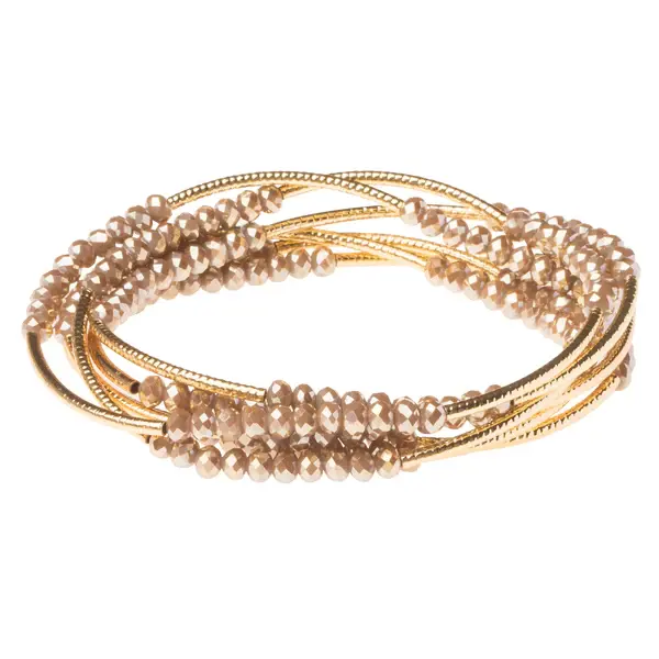 Scout Curated Wears Wrap Bracelet/Necklace Oyster/Gold