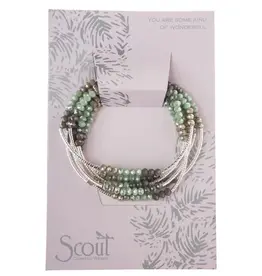 Scout Curated Wears Wrap Bracelet/Necklace Iced Mint/Silver